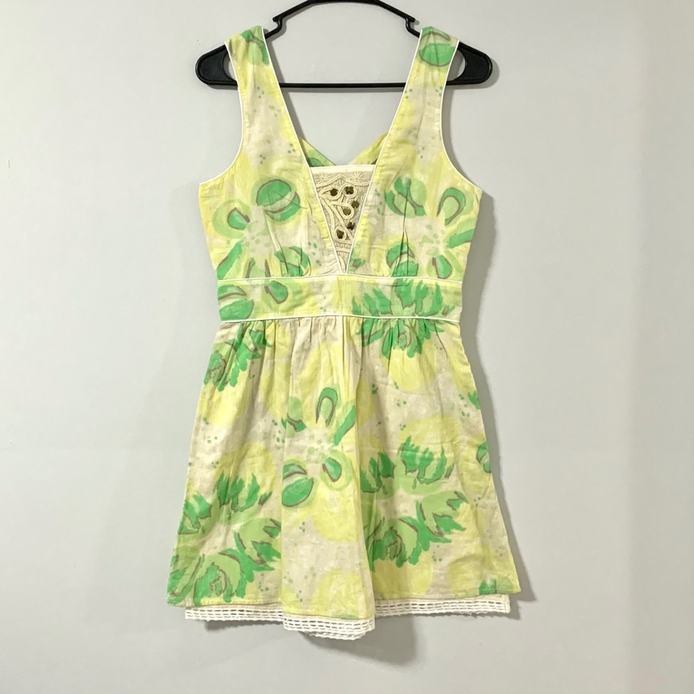 Free People Fit & Flare Mini Lace Sundress